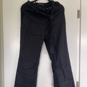 RW&Co Straight Cut Linen Trousers with tie